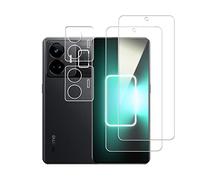 Wookfiss Protector de Pantalla para Realme GT Neo 5 5G / Realme GT3 Alta Definicion 9H Dureza Anti-caída/Anti-rasguños Cristal Templado Vidrio Templado(2)+Cámara Protector(2)