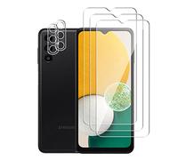 Wookfiss Protector de Pantalla para Samsung Galaxy A04S Alta Definicion 9H Dureza Anti-caída/Anti-rasguños Cristal Templado Vidrio Templado(3)+Cámara Protector(2) para Galaxy A04S