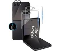 Wookfiss Protector de Pantalla para Samsung Galaxy Z Flip 7, 2 Piezas Cristal Templado + 2 Piezas Protector de Lente de Cámara, 9H Dureza Ultra Resistente Sin Burbujas Vidrio Templado