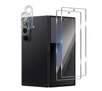 Wookfiss Protector de Pantalla para Samsung Galaxy Z Fold 7, 2 Piezas Cristal Templado + 2 Piezas Protector de Lente de Cámara, 9H Dureza Ultra Resistente Sin Burbujas Vidrio Templado