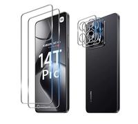 Wookfiss Protector de Pantalla para Xiaomi 14T Pro Alta Definicion 9H Dureza Anti-caída/Anti-rasguños Cristal Templado Vidrio Templado(2)+Cámara Protector(2)