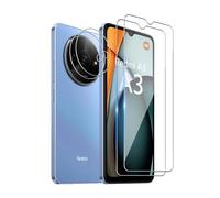 Wookfiss Protector de Pantalla para Xiaomi Redmi A3 Alta Definicion 9H Dureza Anti-caída/Anti-rasguños Cristal Templado Vidrio Templado(2)+Cámara Protector(2)