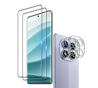 Wookfiss Protector de Pantalla para Xiaomi Redmi Note 14 Pro 5G/POCO X7 5G Alta Definicion 9H Dureza Anti-caída/Anti-rasguños Cristal Templado 3D Vidrio Templado(2) +Cámara Protector(2)