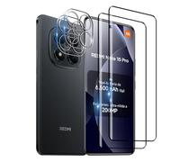 Wookfiss Protector de Pantalla para Xiaomi Redmi Note 15 Pro 4G, 2 Piezas Cristal Templado + 2 Piezas Protector de Lente de Cámara, 9H Dureza Ultra Resistente Sin Burbujas Vidrio Templado