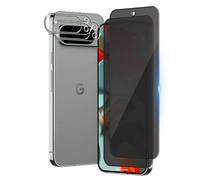 Wookfiss Protector de Pantalla Privacidad para Google Pixel 9 Pro, 2 Piezas Back Cristal Templado con 2 Piezas Protector de Lente de Cámara, 9H Dureza, Anti Espía Vidrio Templado