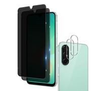 Wookfiss Protector de Pantalla Privacidad para Samsung Galaxy A26/A17 5G, 2 Piezas Back Cristal Templado con 2 Piezas Protector de Lente de Cámara,9H Dureza,Anti Espía Vidrio Templao