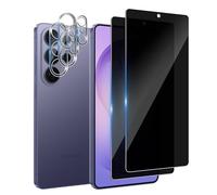 Wookfiss Protector de Pantalla Privacidad para Samsung Galaxy S26 Ultra 5G, 2 Piezas Back Cristal Templado con 2 Piezas Protector de Lente de Cámara, 9H Dureza, Anti Espía Vidrio Templao