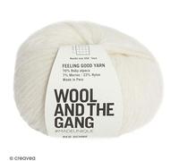 Wool and the Gang Feeling Good Yarn 44 - Hilo blanco marfil