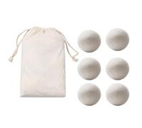 Wool Dryer Balls Pack Of 6, Tumble Balls, Handmade Reusable Natural Fabric Softener For Laundry To Reduce Drying Time, Wrinkles And Static, No Bad Odor