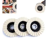Wool Felt Flap Polishing Disc, Angle Grinder Buffing Wheel Stainless Steel Polishing Kit,Wool Polishing Wheel Disc Buffing Polishing,Buffer Bore Dia Metal kit for angle grinder (125mm, 3)