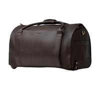 Wool & Oak - Bolsa de lona grande con ruedas NOVA, Chocolate, Cuero