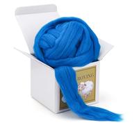 Wool Roving Bulk - Hilo grueso de lana de 250 g, parte superior de lana para fieltro de aguja, suministros de lana de fieltro suave para hilar a mano, fieltro, mezcla, tejer y manualidades