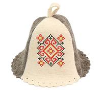 Wool Sauna Hat for Men and Women Protect Hair - Sauna Cap for Men - Banya Hat for Men - Felt Sauna Hat Wool - Sauna Hair Protector Red