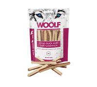 Woolf Snacks de Pato y Bacalao para Perro 100g. Chuches y premios Naturales para Perro en Forma de Tiras de Sandwich