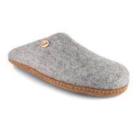 WoolFit Pantuflas de fieltro abiertas del Tíbet sin borde del talón para una rápida entrada y salida, talla 35-48, gris, 40 EU