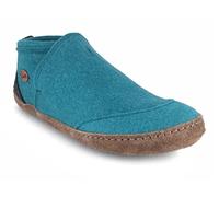 WoolFit Taiga - Zapatillas altas con suela de piel para hombre y mujer, modernas pantuflas de fieltro, tallas 36-48, turquesa, 38 EU