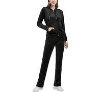 Woolicity Conjunto Chándal para Mujer Terciopelo Conjuntos Deportivos Chaquetas Sudadera con Cremallera y Pantalones Trajes de 2 Piezas