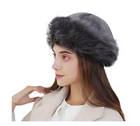 Woollen - Gorro mongol de invierno para mujer, orejeras, sombrero sólido, grueso, moderno, cálido, gorras de béisbol, disfraz de fraternidad para niños, gris, Talla única