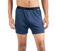 Woolly - Bóxer clásico Merino para Hombre | Certificado RWS | Suave, sin Olor, diseñado por Seattle, Azul (Deep Sea), Large