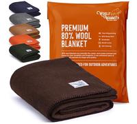 Woolly Mammoth - Manta de Lana Merino Grande de 66 x 90 Pulgadas, Manta de Campamento de 4 Libras | Manta para la cabaña, Clima frío, Emergencia, Equipo de Campamento para Perros, Senderismo,