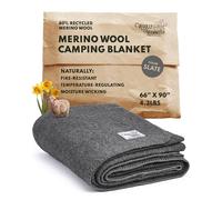 Woolly Mammoth Woolen Co. Manta de Lana Merino Extragrande para Campamento, Equipo Exteriores, Rollo de Cama para bushcraft, Camping, Senderismo, Supervivencia o Manta en la cabaña