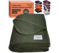 Woolly Mammoth Woolen Company Manta de Lana para Campamento. El complemento Estilo de Vida al Aire Libre, ya Sea Camping, Glamping, bushcraft, Senderismo, navegación o Relajarse en la