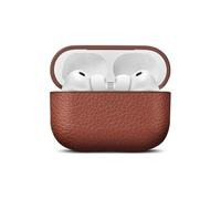 WOOLNUT Funda de piel para AirPods Pro de 3ª generación, color marrón coñac, piel escandinava de grano completo, compatible con carga inalámbrica