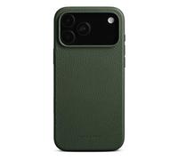 Woolnut Funda de piel para iPhone 17 Pro Max, color verde, piel escandinava de grano completo, compatible con MagSafe, lados delgados de TPU, forro de microfibra suave, bordes elevados para protección