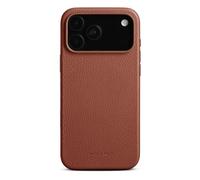 Woolnut Funda de piel para iPhone 17 Pro Max, marrón, piel escandinava de grano completo, compatible con MagSafe, lados delgados de TPU, forro de microfibra suave, bordes elevados para protección de