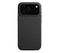 Woolnut Funda de piel para iPhone 17 Pro Max - Negro - Funda de piel de grano completo escandinavo compatible con MagSafe, diseño delgado con protección para cámara, pantalla y botones de aluminio