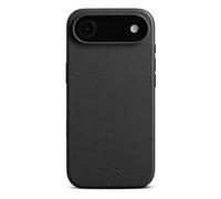 Woolnut Funda de piel para iPhone Air, color negro, piel escandinava de grano completo, compatible con MagSafe, lados delgados de TPU, forro de microfibra suave, bordes elevados para protección de