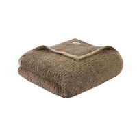 Woolrich Burlington Berber Blanket Super Soft, Cozy Lightweight Cover with Luxrurious Velvet Binding, Modern Trendy All Season Bedspread Bedding-Set, King 108" W x 90" L Brown