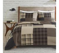 Woolrich Juego de edredón de Retazos, Colcha Cottege para Cama de tamaño Individual para Todas Las Estaciones, Colcha Ligera de algodón Prelavado, Fundas, colinas de Invierno, tamaño