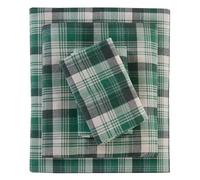 WOOLRICH Juego de sábanas de algodón con Estampado de dijes de cabaña, 100% Franela de algodón, Juego de Ropa de Cama cálido y Mullido, sábanas tamaño Queen, Bolsillo Ajustable para colchones de