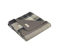 WOOLRICH Reversible Quilted Throw Cabin Lifestyle Plaid Design para Todas Las Estaciones, Transpirable, Ligero, Acolchado de Doble Cara de Lujo para Cama, sofá, Algodón, Winter Hills Tan, 50"x70"