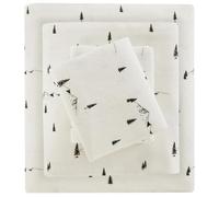 WOOLRICH Sábanas de Franela de algodón cálidas y Transpirables, Juego de sábanas con Bolsillos elásticos Que se Adapta a colchones de hasta 14 Pulgadas, para Todas Las Estaciones, sábanas de algodón