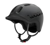 woom Ready - Casco infantil ajustable sin pellizcos con detalles reflectantes para montar en bicicleta, patinaje sobre ruedas y scooting, para niños y niñas (de 1 a 14 años), color carbón metálico