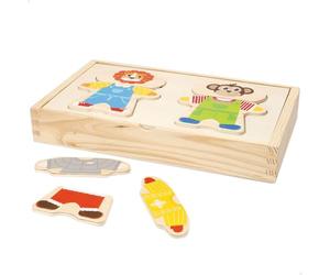WOOMAX 33065 Puzle de Madera Animales, Partes Intercambiables, Incluye 36 Piezas, Colores Suaves, Certificado FSC, Rompecabezas, Juego sensorial, Juguetes educativos, A Partir de 24 Meses