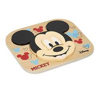 WOOMAX 48700 - Puzzle Infantil niños a Partir de 1 año Mickey Mouse Piezas Grandes/Puzzles Infantiles Incluye 6 Piezas/Juguetes educativos Disney/Puzzles para niños y niñas/Juguete bebé