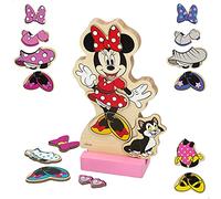 WOOMAX 48727 - Puzzle magnético Infantil de Minnie Mouse de Madera, Figuras Disney, Incluye 54 Piezas, 22 x 30 cm, Puzzle de Madera Natural