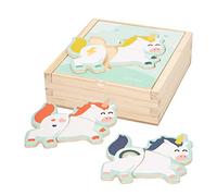 WOOMAX 48800 - Puzzle de madera Mr. Wonderful, Puzzles infantiles de unicornio,
