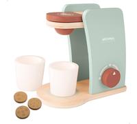 WOOMAX Cafetera de juguete de madera con accesorios