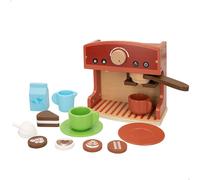 WOOMAX Cafetera de juguete madera con accesorios