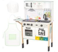 WOOMAX Cocina de madera eléctrica con accesorios