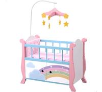 WOOMAX Cuna de Madera para bebés y muñecas, Accesorios para muñecas, Cama para muñecas, Cuna para bebés de Juguete (85401)
