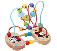 WOOMAX Disney Mickey Mouse, Abaco Infantil Motricidad Fina, Juguete Laberinto Madera Infantil Montessori para Niños 1, 2 Años, Cuentas Madera, 48714