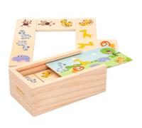 Woomax dominó de madera infantil animalitos salvajes