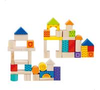 Woomax juego de bloques de madera 50 piezas