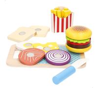 Woomax juego de comida fast food de madera