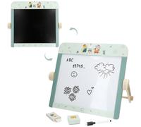 WOOMAX Pizarra doble cara infantil de madera con accesorios